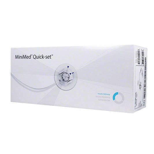 Medtronic Minimed MMT398 Quick Set Infusion Set 43" L Tubing, 6mm Cannula, Clear - 10 Bx