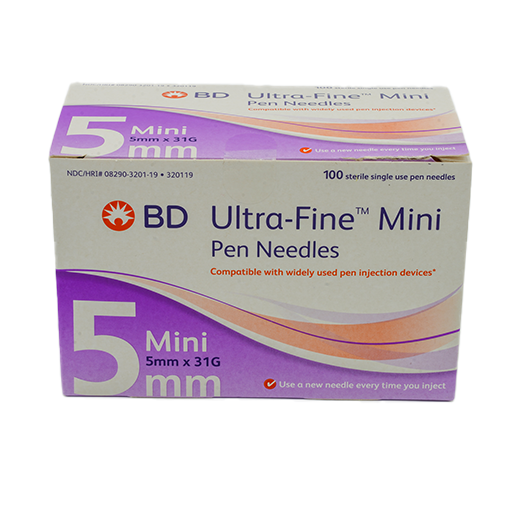 BD Ultra Fine Mini Pen Needles 5mm x 31G - 90 Count