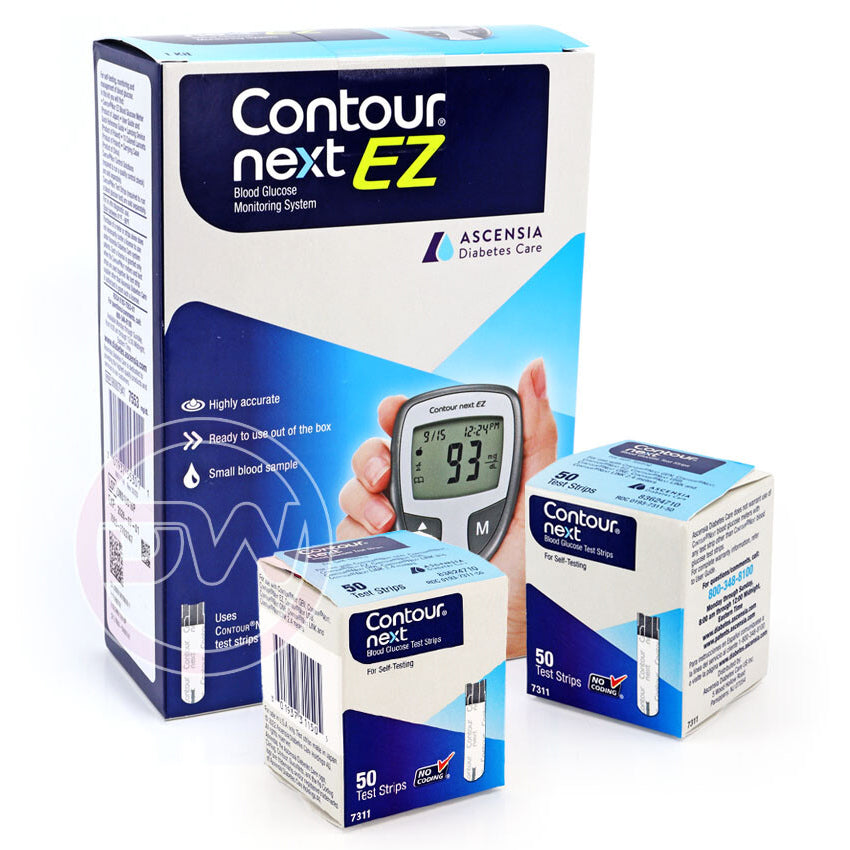 Contour Next EZ Meter Kit w/ 100 Test Strips