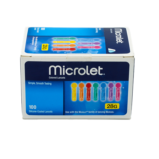 Microlet Colored Lancets 100 Count