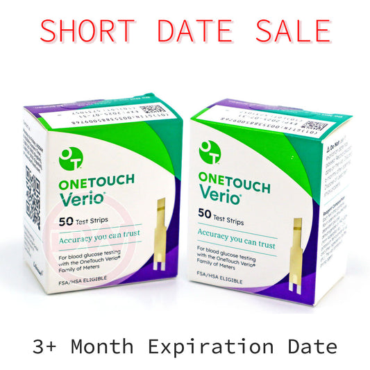 OneTouch Verio Test Strips 100ct - Short Dated - 3 Months