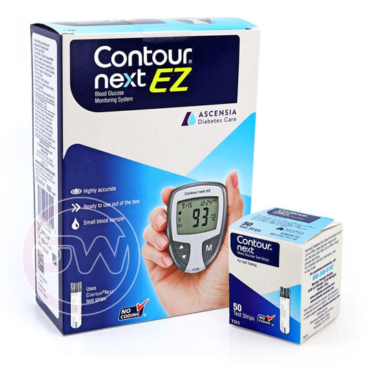 Contour Next EZ Glucose Meter Kit w/ 50 Test Strips