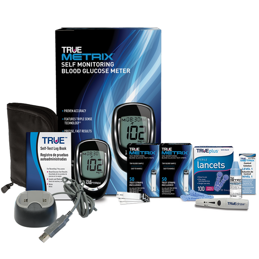 TRUE METRIX Glucose Meter Package with Docking Station