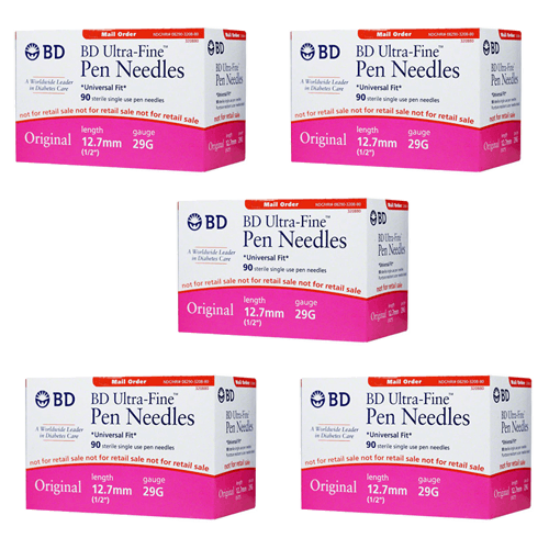 BD Ultra-Fine Original Pen Needles - 29G 1/2" - BX 90 - Case of 5