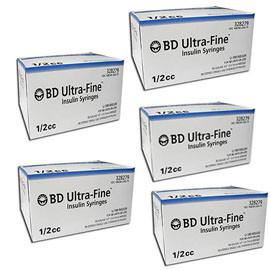 BD Embecta Ultra-Fine Insulin Syringes 30g 1/2cc 1/2in 90/bx - Case of 5 (328279) (formerly BD)