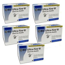 Ultra-Fine III Short Pen Needles - 31G 5/16" - BX 90 - Case of 5 (formerly BD)